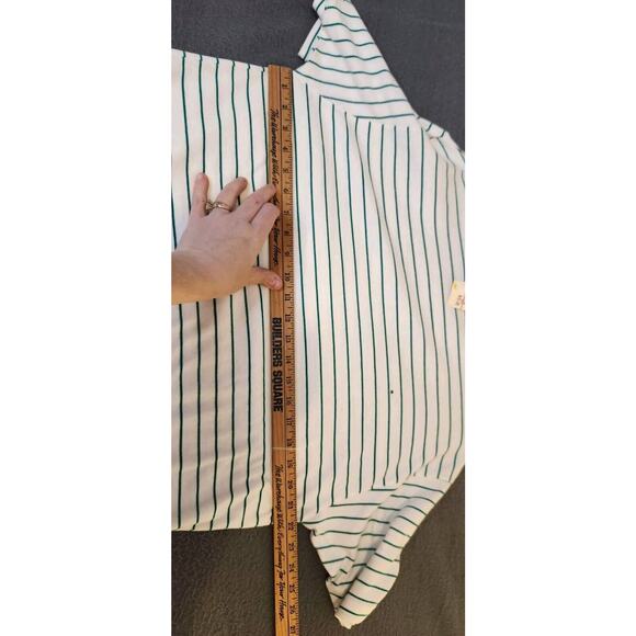 Vintage American Eagle for Her Mock Turtleneck White Green Stripe‎ Top Sz M NWT - Picture 4 of 8